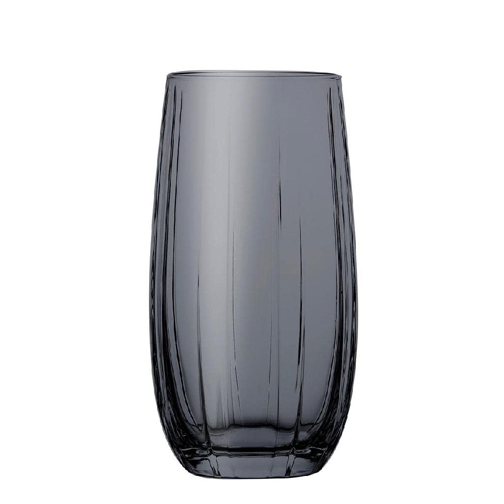 Pasabahce Workshop Linka Color Water Juice Long Drink Glass - Set of 6 (500 ml) (Grey)