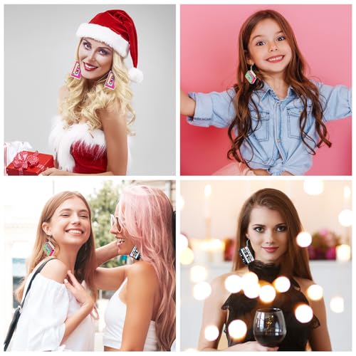 3Pairs Vintage Cassette Tape Earrings 80s 90s Earrings for Women Retro Geometric Drop Dangle for 80's Outfits Cosplay Glow Party Music Party 70s 80s 90s Accessories4