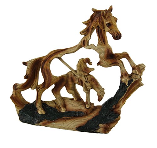 Estatua decorativa aspecto madera faux 7 in miniatura 1