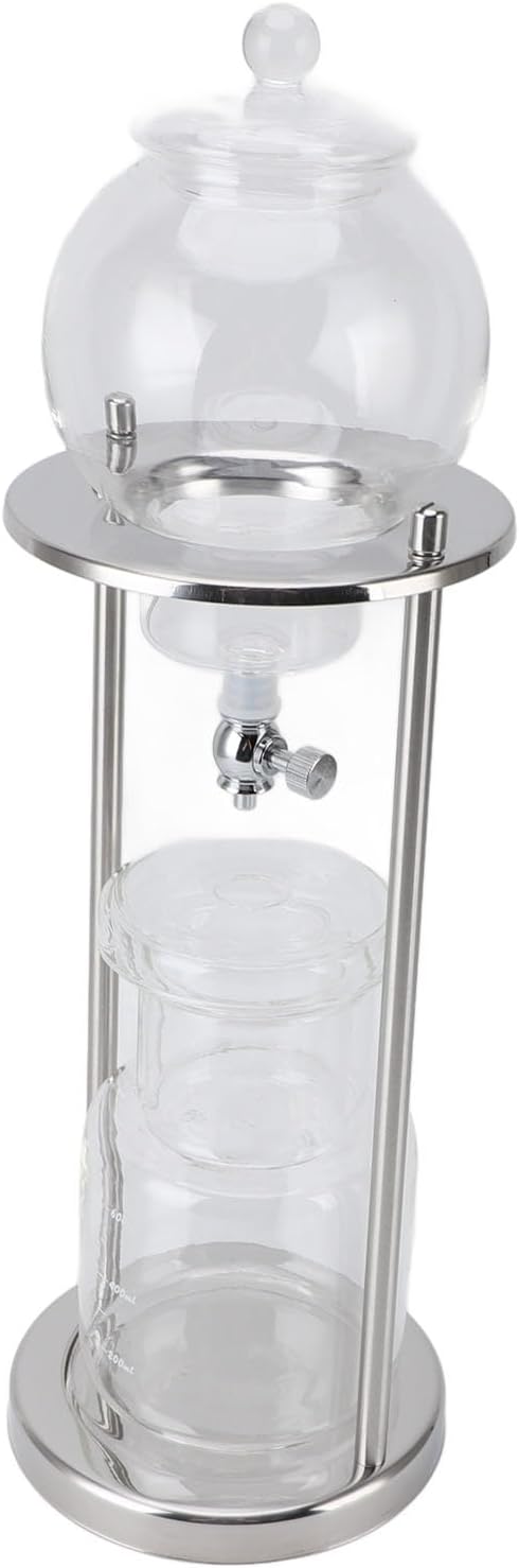 Cold Brew Coffee Maker, Multipurpose Portable Glass with Stainless Steel Filter for Home Office