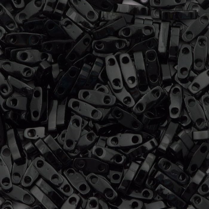 Half Tila 5 x 2.3 mm Miyuki 2-Hole Beads, Dark Bronze (HTL0457), Glass, Japan (50 Grams)