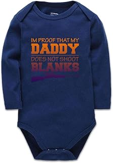 I'm Proof That My Daddy Does Not Shot Blanks - Hunting Buddy - Cute Infant One-Piece Baby Bodysuit 6-9 Months
