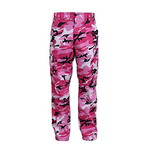 Rothco Camo Tactical BDU (Battle Dress Uniform) Military Cargo Pants, Pink Camo, L