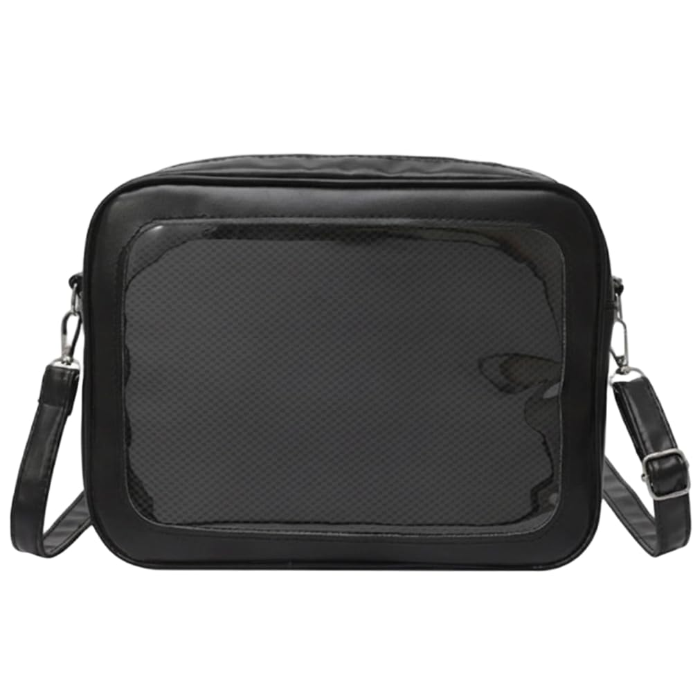 Uzztfa Japanese Ita Bag Kawaii Pin Display Bag with Pin Mesh Insert Anime Crossbody Handbag Japanese Shoulder Bag Jk Uniform Purse