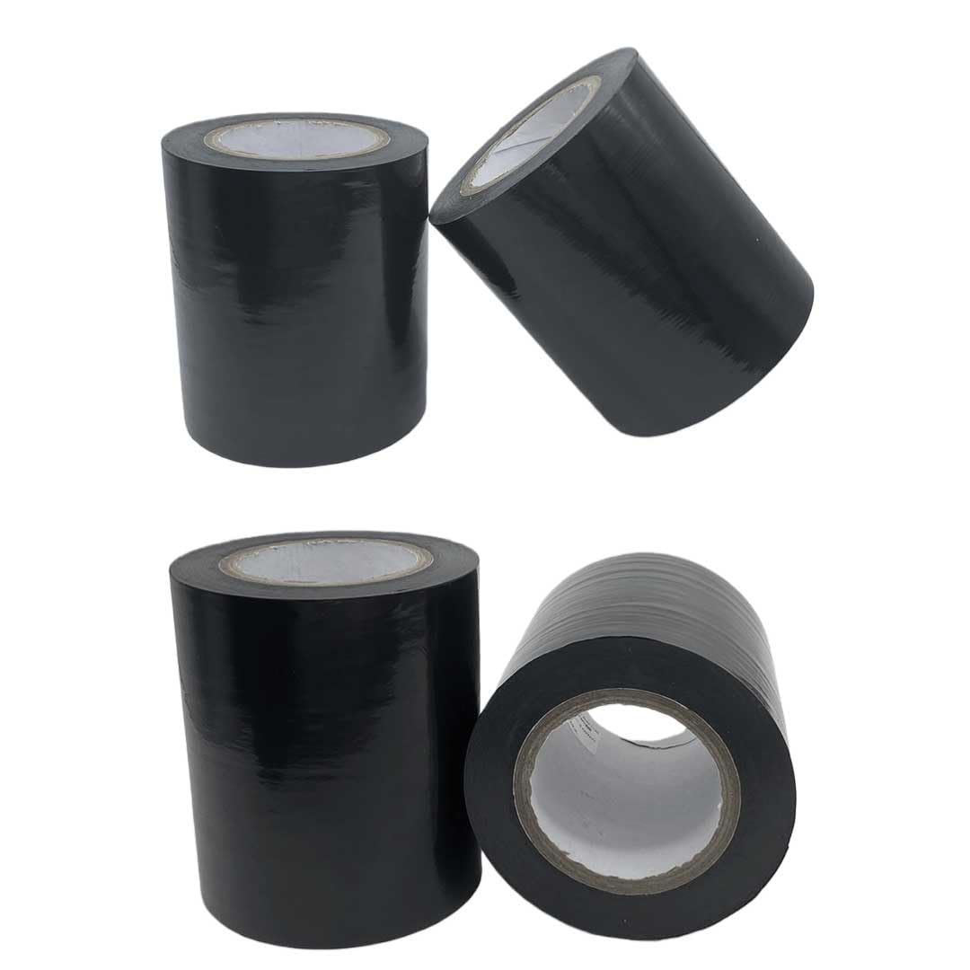 Cinta de película protectora de PE negra for aleación de aluminio, ascensores y acero inoxidable - Cinta de polietileno de alta viscosidad, 1 rollo(40cmx100mx0.1mm)