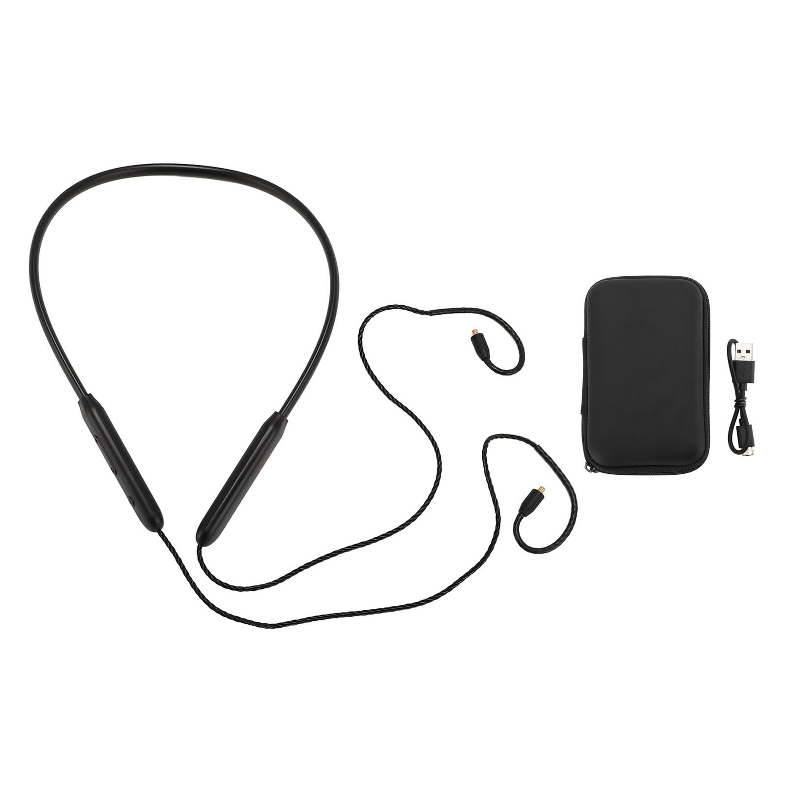 Cable Adaptador de Auriculares Bluetooth 5.4 MMCX para SE535 UE900 TINHIFI T2 W40 ES10, Banda para el Cuello Inalámbrica Recargable con Micrófono y Control de Volumen, Batería de Larga