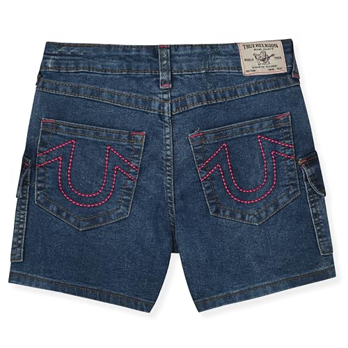 Image of True Religion Girls Jeans Shorts Set Girls Denim Short and Fashion Tee Shirt Clothing Set for Kids