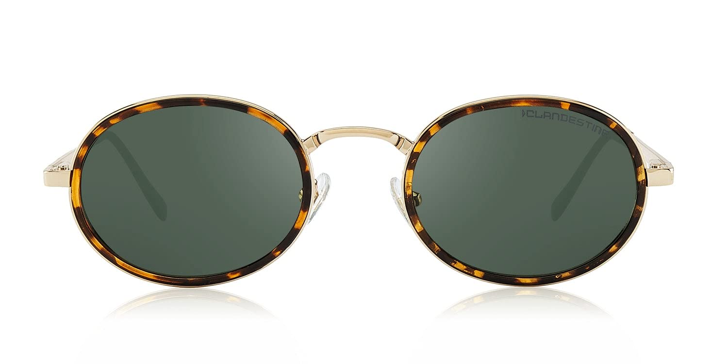 CLANDESTINE - Gafas de Sol Unisex - Modelo Ovo - Lentes de Nylon y Montura de Acero - Talla Única - 144 mm x 51 mm
