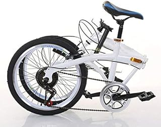 SHZICMY 20" Klappbares Bike Carbonstahl Faltrad Kleines Unisex Faltrad 7-Gang Variable Geschwindigkeit, Vordere V Bremse U...