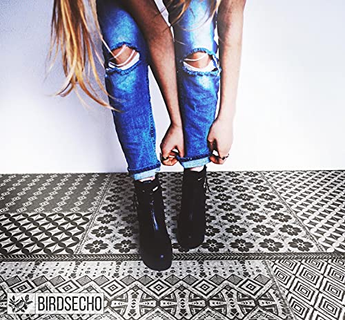 Tapis en vinyle lavable BirdsEcho pour protéger le sol de cuisine