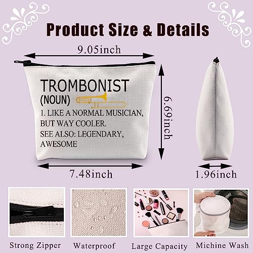 PLITI Trombone Player Makeup Bag - Trombonist Musician Gift - Orchestra Music Lover Gift, Trombonist Noun U - Image 2
