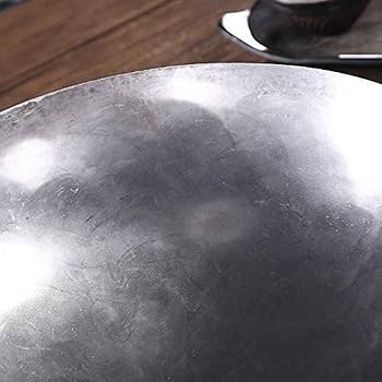 Amazon | 手作り中華鍋鉄中華鍋、ハンドル付き伝統的な家庭用キッチン Amazon | 手作り中華鍋鉄中華鍋、ハンドル付き伝統的な家庭用キッチン