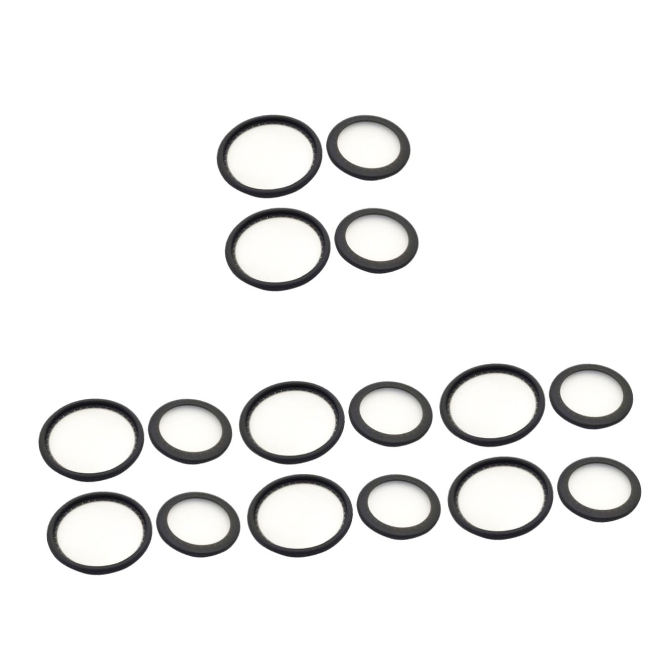 8 Sätze Stethoskopmembran Glocke Für Zubehör Teile -zwerchfellersatz Kardiologie Ersatzmembran Für -membranabdeckung Black Pvc