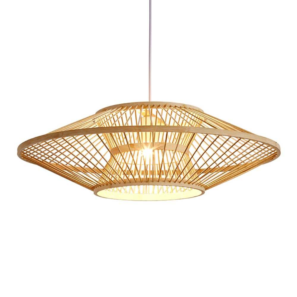 Nowe Wiszące Lampy W Stylu Chińskim W Kształcie Wielokąta Żyrandol Dekoracyjny Do Domu Lampa Wisząca Z Wikliny Z Bambusa Minimalistyczne, Prymitywne Oświetlenie Sufitowe Do Korytarza,