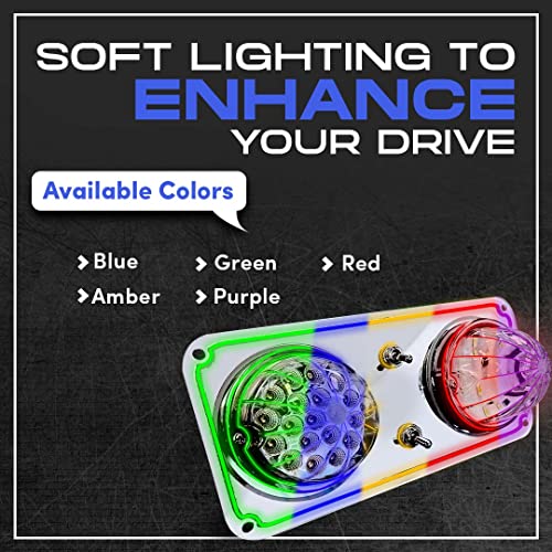 Placa de luces de cúpula para Peterbilt color rojo miniatura 4