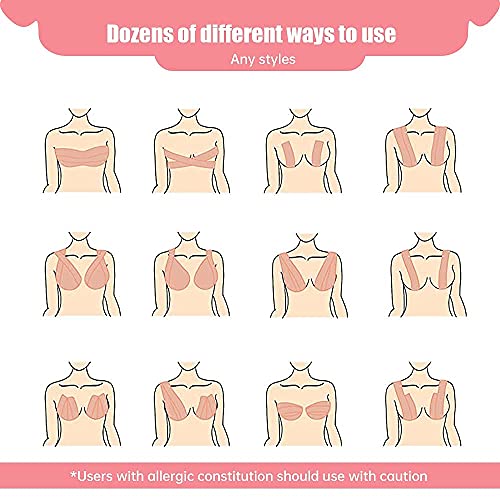 اكسودين شريط رفع الصدر لرفع الصدر والازياء | غطاء حلمة حمالة صدر لاصق بدون حمالات لرفع الصدر لحجم كوب A-E