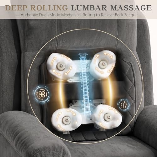 Image of Power Recliner Chair with Massage, Electric Recliner for Elderly