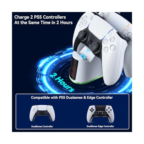 ELUTENG Cargador para Mando PS5, Base de Carga para Playstation 5 DualSense - Image 3