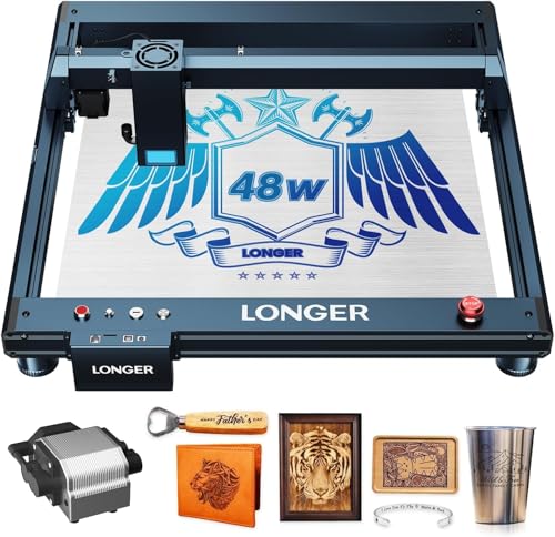 Longer B1 40W Laser Engraver, 48000mW Output Laser Cutter Machine with Auto Air Assist,DIY Laser Engraver for Wood and Metal?Engraving Speed of 36000 mm/min