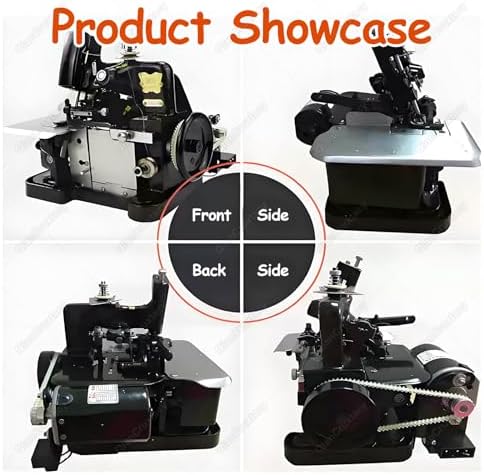 Industrial Electric Overlocker Machine 3000 SPM with Speed Controller & Accessories, Adjustable 1.5-3.2mm Stitch Length for Smooth, Even Stitches on All Fabrics - Green