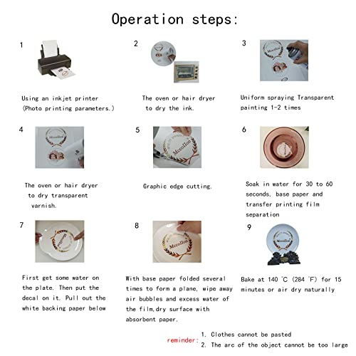 20 Sheets Water Slide Decal Paper Inkjet,Transfer Paper,Water Slide Paper Clear,Water Slide Paper,Waterslide Decal Paper,Decal Paper,Water Transfer Paper #TOP1