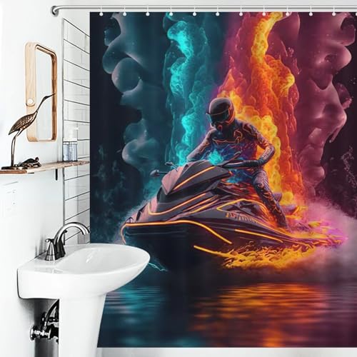Rideau de douche rideau de bain imperméable polyester 152x183 cm - 6