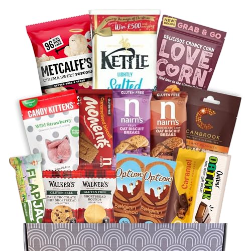 Gluten Free Hamper - Coeliac Gifts Set Featuring 15 Gluten Free Snacks, Including Free From Biscuits, Sweets, Snack Bars &More. Suitable Present For Celiacs or Anyone Following A GF Diet. Celiac Gifts