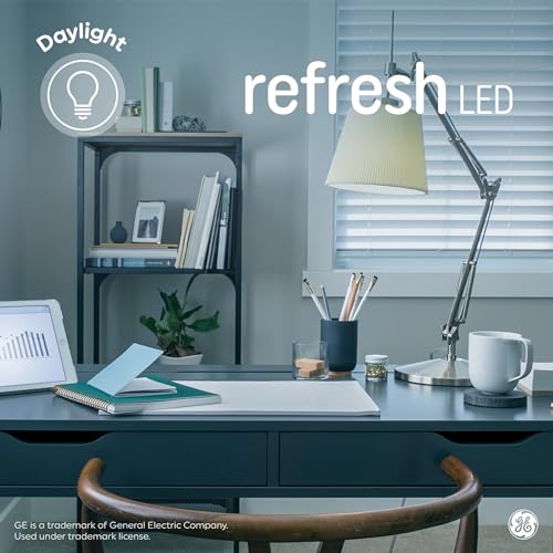 GE Refresh LED Light Bulbs, Candle Lights, 40 Watts, Daylight Clear Decorative B11 Bulbs, Small Base (8 Pack) - image 2
