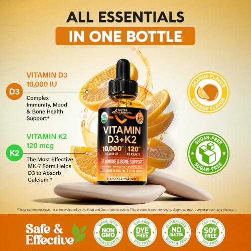 NutraHarmony Vitamin D3 K2 Organic Drops