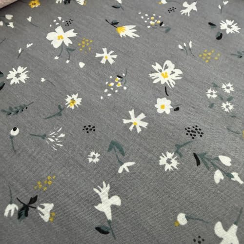 Light Weight Natural Cotton Fabric by the Yard DIY Making Supplies Quilting Patchwork Fabric Fat Quarter Bundles DIY for Quilting Cotton Patchwork Cushions (Leaves A, 1 Yard)