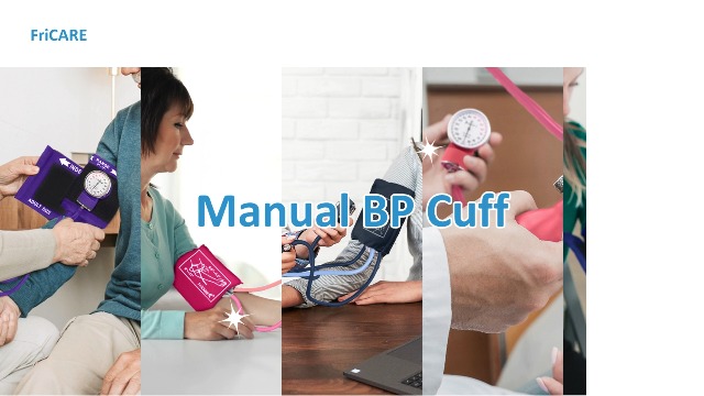 Image of FriCARE Rose Pink Blood Pressure Cuff Manual for Nurses /Nursing Students | Aneroid Sphygmomanometer for Home BP Monitoring & Medical School Training Use, Universal Adult Size with Carrying Bag