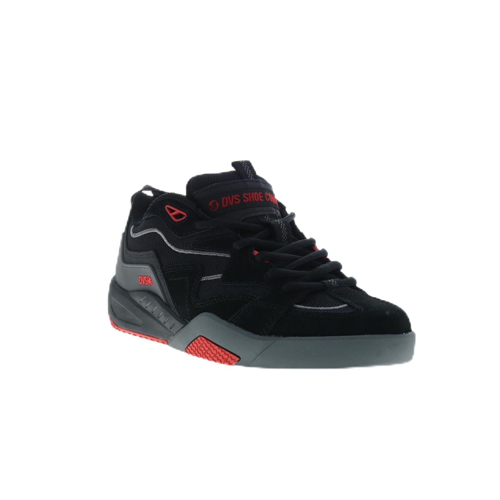 DVS Men's Skate Shoe, Black/RED, 10