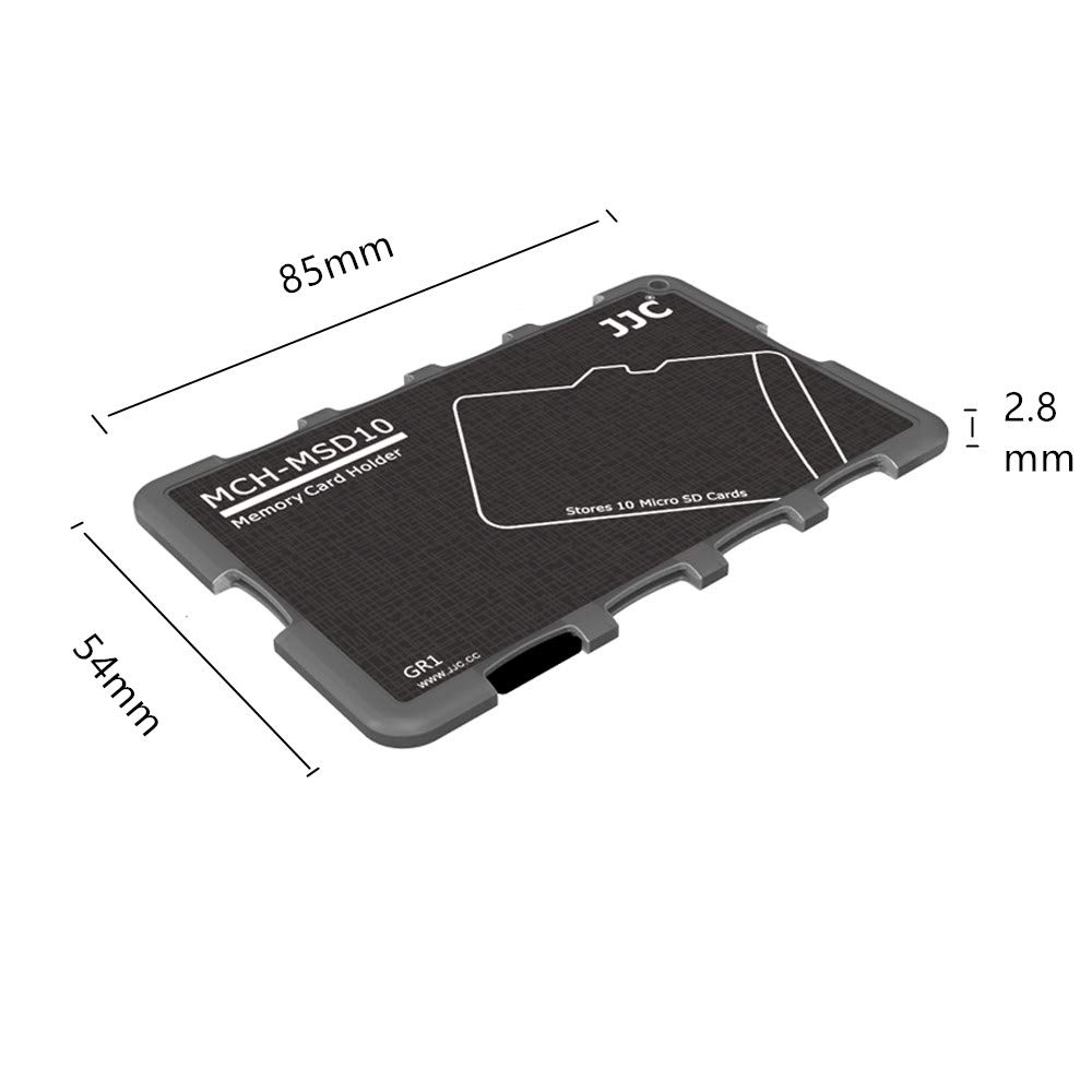 JJC Porta Schede Memoria, Custodia Memory Card per 10 Schede Micro SD