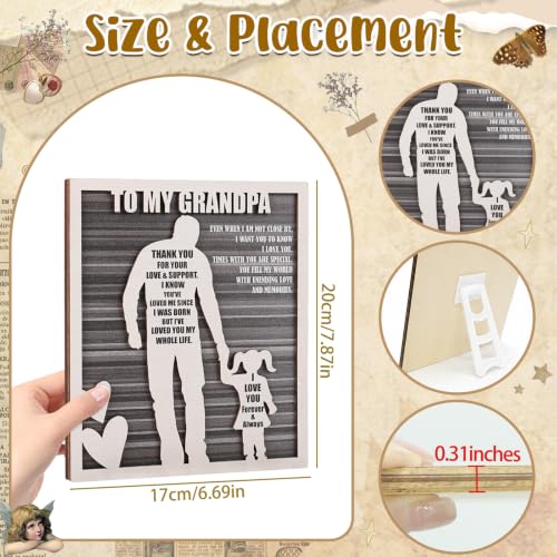 Rustic Grandpa and Granddaughter Sign - Gifts for Grandpa from Granddaughter Ideal for Father's Day, Birthdays, Grandparents Day, Christmas - Image 5