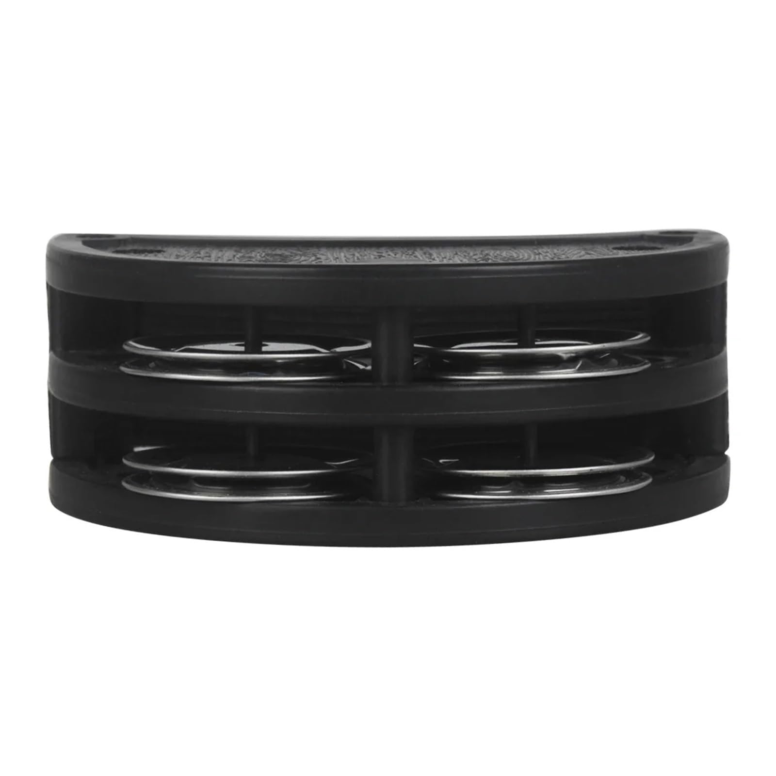 Fuß-Tamburin-Percussion, Doppelreihiger elliptischer Box-Trommel-Fuß, Tamburin-Jingle, Schwarz, 5/10 Stk(Black 5 Pcs)