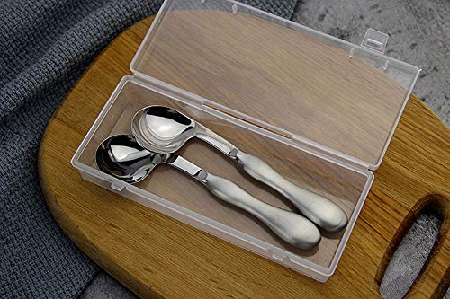 Adaptive Utensils 2pcs Curved Spoon Set Right Handed Angled Spoons Cutlery Utensil Stainless Steel Eating Silverware for Hand Tremors, Arthritis, Parkinson's or Elderly Use - Image 7