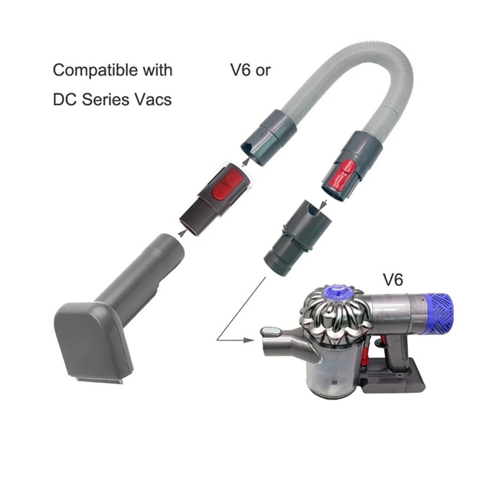 Hunde-Haustierhaarbürste, Pflegewerkzeug, kompatibel mit Dyson V11, V10, V8, V7, DC30, DC33, DC40, Staubsaugerteile(As Shown A)
