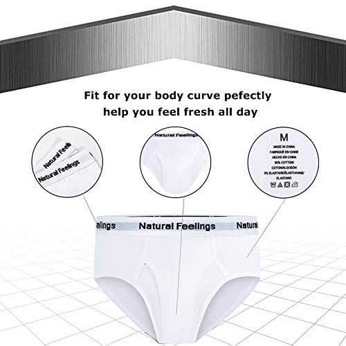 Natural Feelings Men's Briefs Underwear Multipack Mens Cotton Full Rise Briefs with Comfort Waistband S M L XL XXL…3