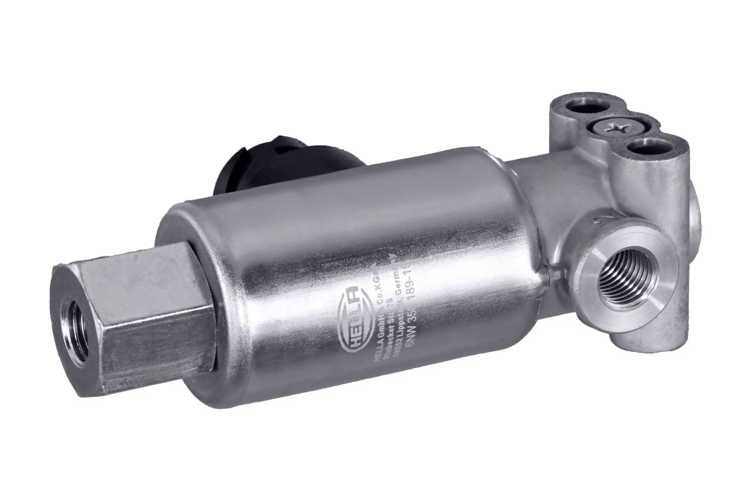 HELLA 6NW 358 189-191 Solenoid Valve - 24V - 2-pin connector - Bore Ø: 8.4mm - Electric