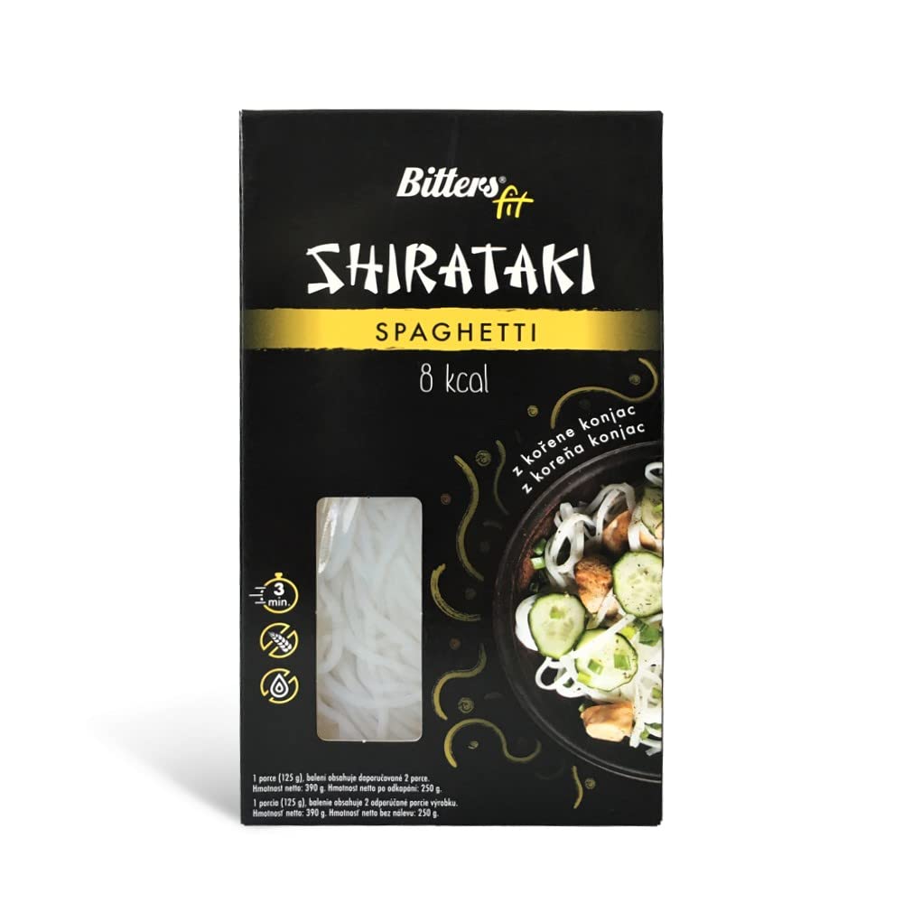 Bitters Shirataki Konjac Pasta MIX 4xSpaghetti Slim, 4xBold, 4xRiso, 4xTagliatelle - 16x390g (senza liquido 16x250g)