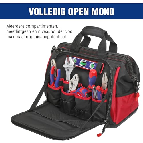 WORKPRO gereedschapstas 42 cm, roster 1680D polyester, met brede opening van ritssluiting, draagbeugel en verstelbare schouderriem - Afbeelding 6