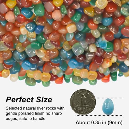 Image of Virekm Smooth Decorative River Pebbles for Aquarium & Garden Landscaping