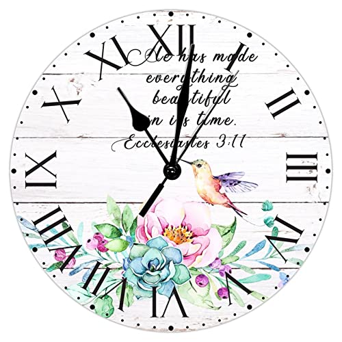 Horloge murale citation He Has Made Everything Beautiful pour la maison