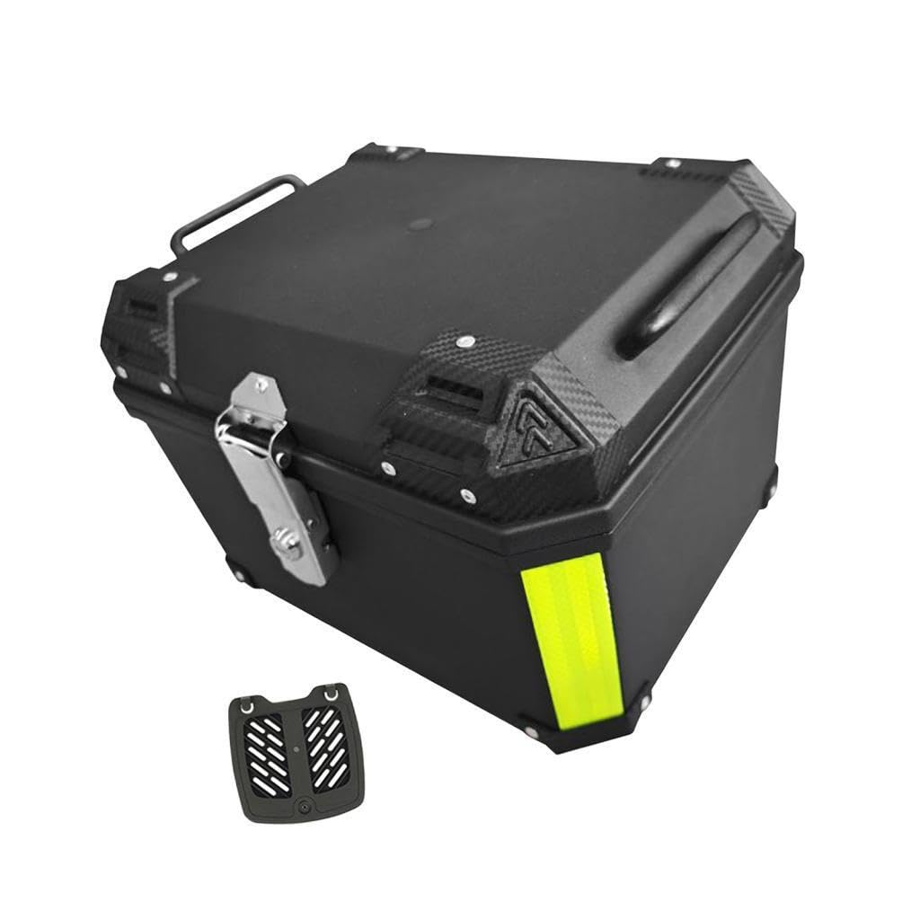 Baúl para motocicleta, fácil de instalar, gran capacidad, resistente al agua, ideal para aventuras en moto. Ofrece suficiente espacio para guardar diversos artículos, Negro 45L