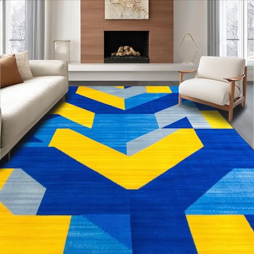 ODIKA Flatwoven High Traffic Area Rug 2x3, Stylish Geometric with
