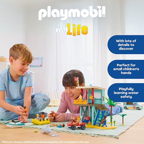 Playmobil | Vacation on The Beach | Tour de Sauvetage avec Beach Buggy | Jouet à partir de 4 Ans | Cadeau pour Enfants | Stimule la créativité | Plage-Aventure avec Figurines & véhicule | 71903
