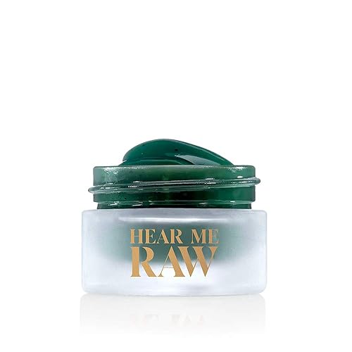 HEAR ME RAW El abrillantador con clorofila+  Máscara facial de enjuague a base de plantas de 10 minutos para una piel más firme, brillante y de