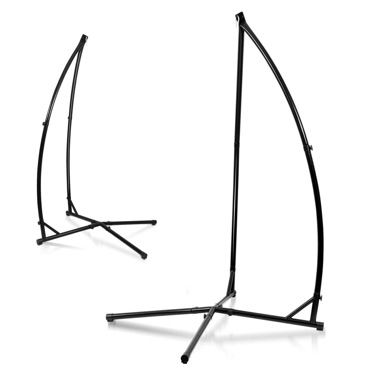 Struttura per Poltrona Sospesa Outdoor in Metallo - Supporto per Amache - 210 cm in Tubo di Acciaio - Supporto per Dondolo 150 kg per Poltrona Sospesa da Campeggio