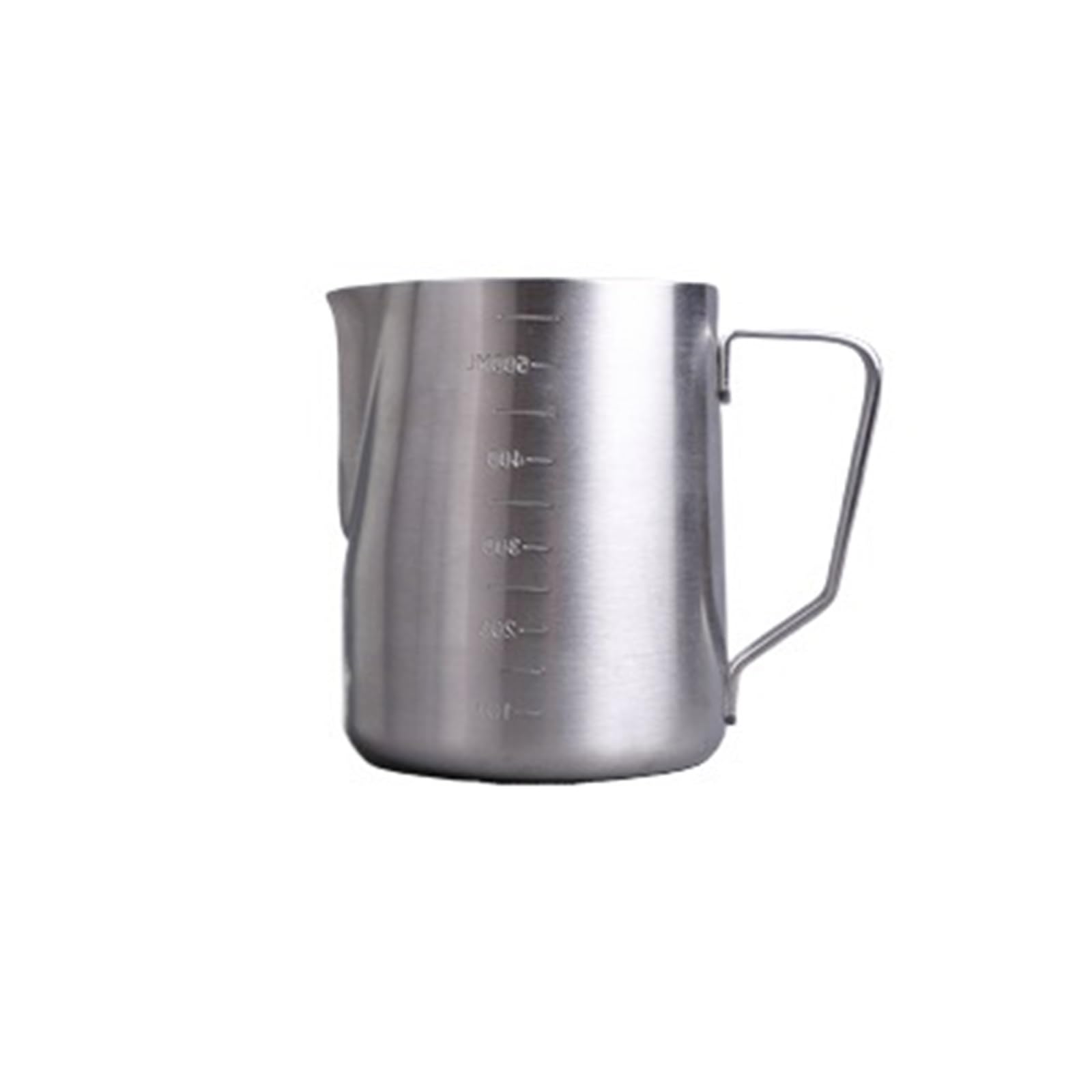 Jarra de espuma con revestimiento antiadherente, taza de leche con escala, jarra de espuma de crema Latte artesanal de café Barista, 2 uds. Para café(350ml-silver)