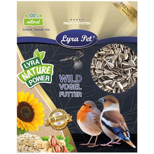 Lyra Pet® 25 kg de Graines de Tournesol Rayées | Nourriture pour Oiseaux Sauvages été & Hiver | Toute l'Année | Poudre Riche en Huile | Becs Forts & Sains